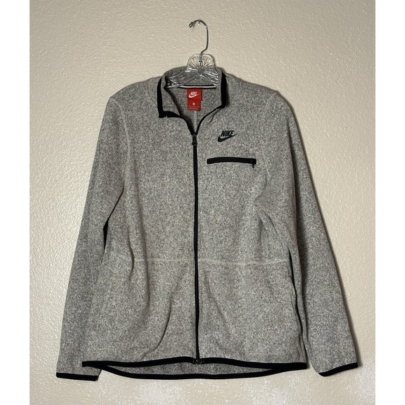Nike Jackets & Blazers - Nike Women's XL Full Zip Grey Jacket Knit Sweater